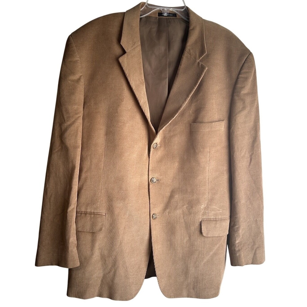 Alfani Blazer Men 42 Tan Excellent Corduroy 3-Button Sport Coat